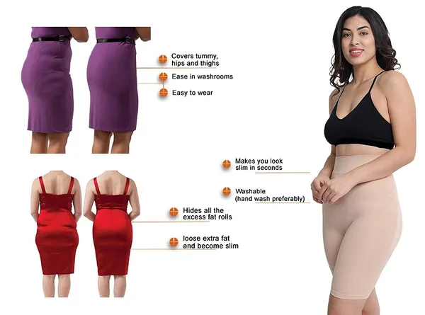 KROYWEN_Womens_Stretch_Nylon_Seamlessss_Tummys_Control_Blended_High_Waist_Tummy_Thighs_Shapewear_Bodys_Shaper_High_Waist_Tummy_Control_Tummy_shepar_Beige