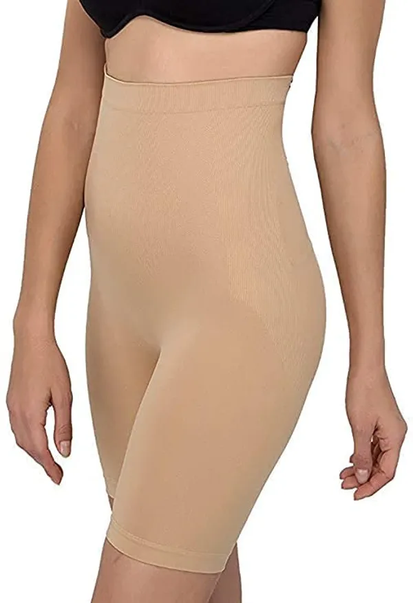 KROYWEN_4-in-1_Shaper_-_Tummy,_Back,_Thighs,_HIPS_-_Black/Efffective_Seamless_Tummy_Tucker_Shapewear_Body_Shaper_Best_While_for_Gym_Yoga_Exercise_Dance_Walk