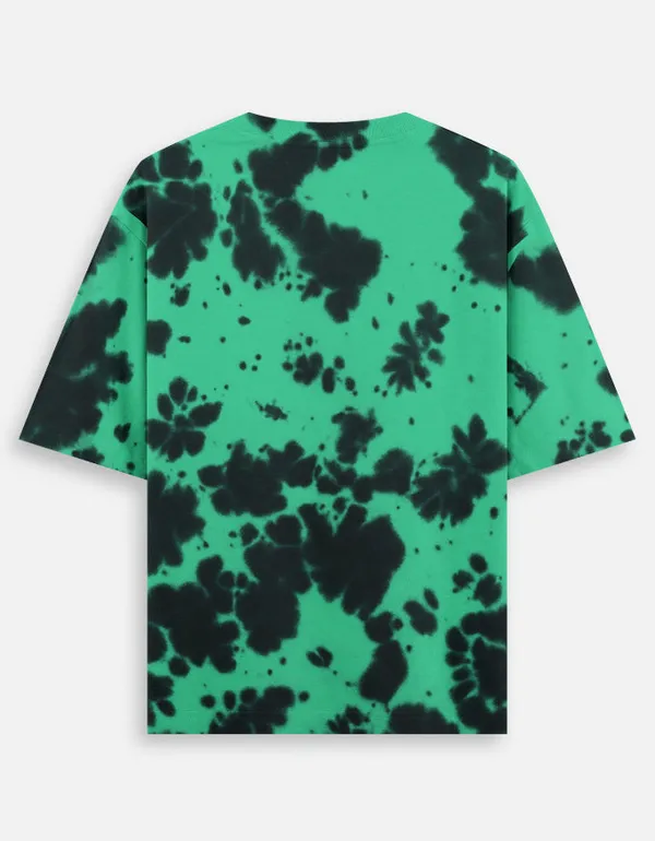 Green_Black_Cotton_Get_Tie_Dye_Oversized_T-Shirt_For_Unisex
