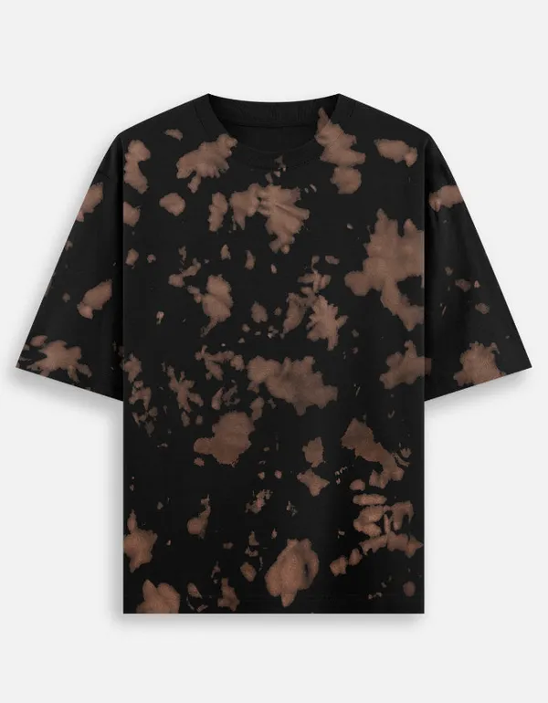 Brown_Black_Cotton_Get_Tie_Dye_Oversized_T-Shirt_For_Unisex