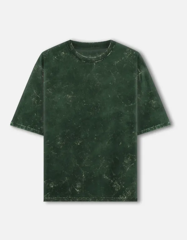 Bottle_Green_Cotton_Grt_Acid_Washed_Oversized_Tee_For_Unisex