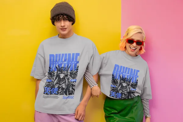Grey_Melange_Cotton_Divine_Ascent_Oversized_T-Shirt_For_Unisex