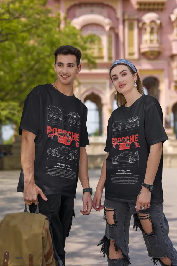 Black_Cotton_Porsche_911_Gt3_Oversized_T-Shirt_For_Unisex