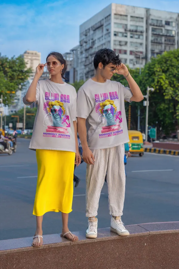 Grey_Melange_Cotton_Clueless_Oversized_T-Shirt_For_Unisex