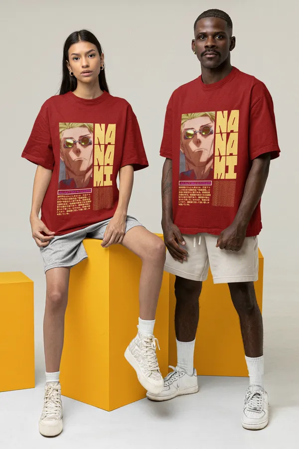 Red_Cotton_Nanami_Oversized_T-Shirt_For_Unisex
