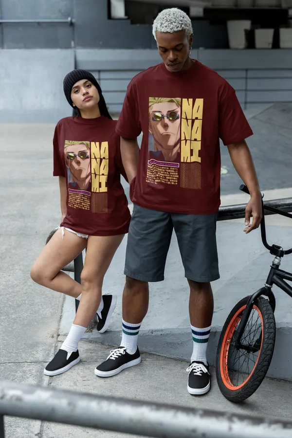 Maroon_Cotton_Nanami_Oversized_T-Shirt_For_Unisex