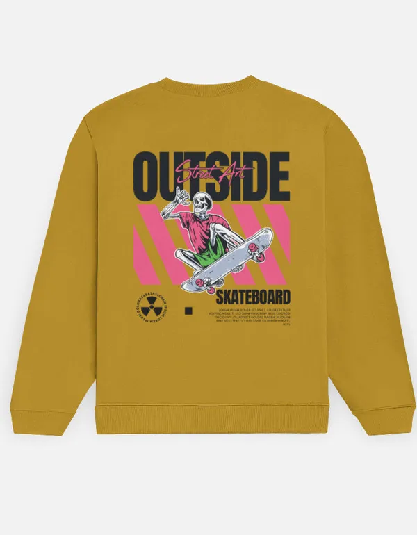 Mustard_Yellow_Cotton_Outside_Street_Art_Sweatshirt_For_Unisex