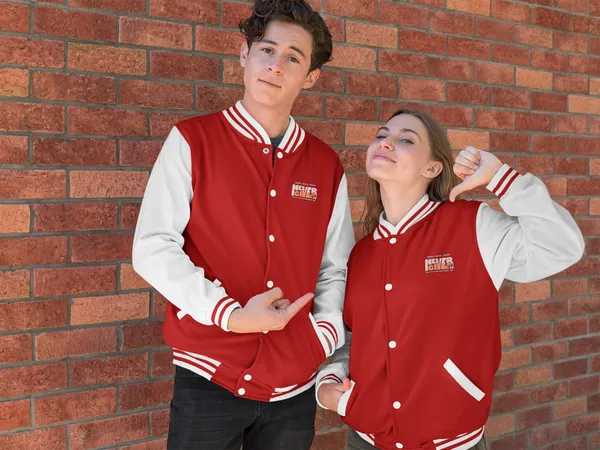 Red_Cotton_Never_Give_Up_Varsity_Jacket_For_Unisex