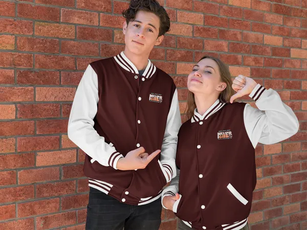 Maroon_Cotton_Never_Give_Up_Varsity_Jacket_For_Unisex