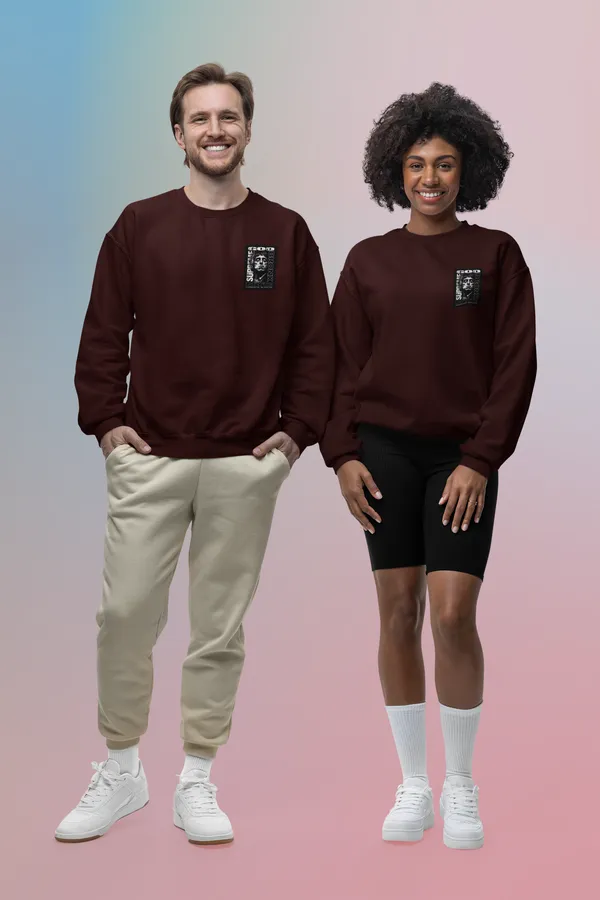 Maroon_Cotton_Gangsta_Sweatshirt_For_Unisex