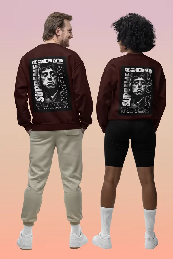 Maroon_Cotton_Gangsta_Sweatshirt_For_Unisex