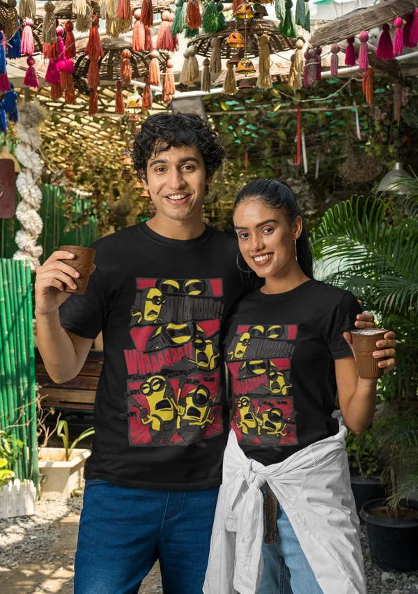 Black_Cotton_Minions_Stretch_T-Shirt_For_Unisex