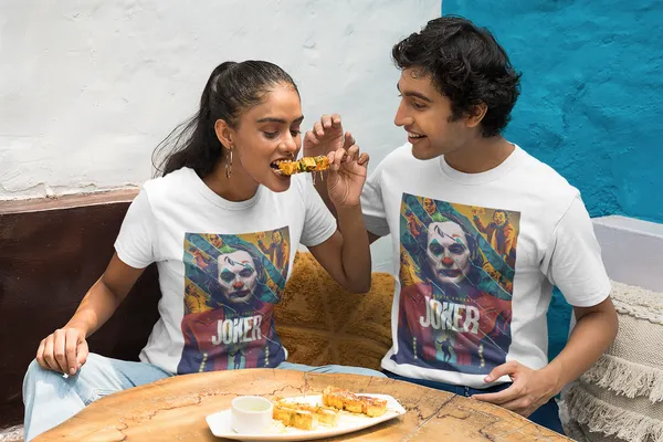 White_Cotton_Joker_Stretch_T-Shirt_For_Unisex