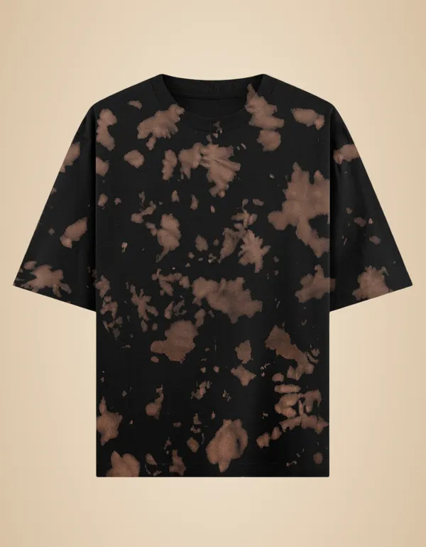 Brown_Black_Cotton_Get_Tie_Dye_Oversized_T-Shirt_For_Unisex