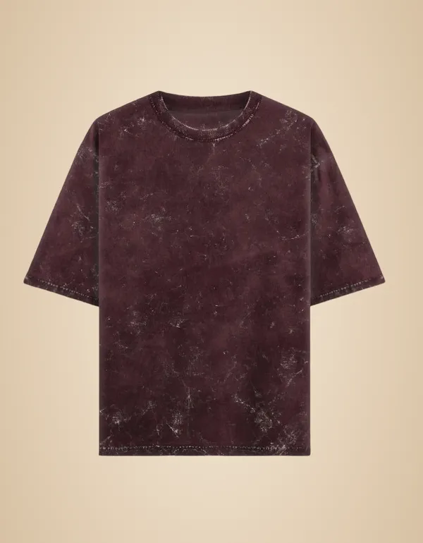 Maroon_Cotton_Grt_Acid_Washed_Oversized_Tee_For_Unisex
