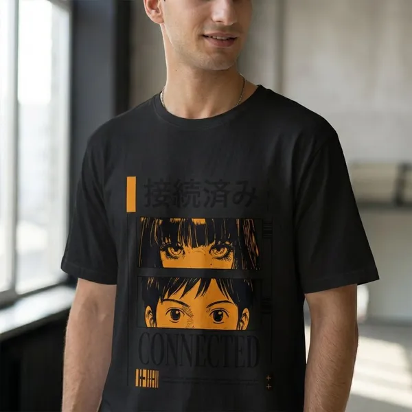 Black_Cotton_Connected_Oversized_T-Shirt_For_Unisex
