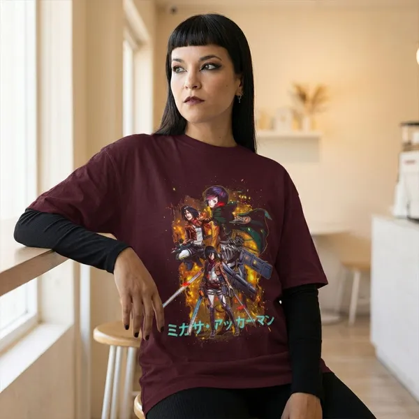 Maroon_Cotton_Aot_Oversized_T-Shirt_For_Unisex