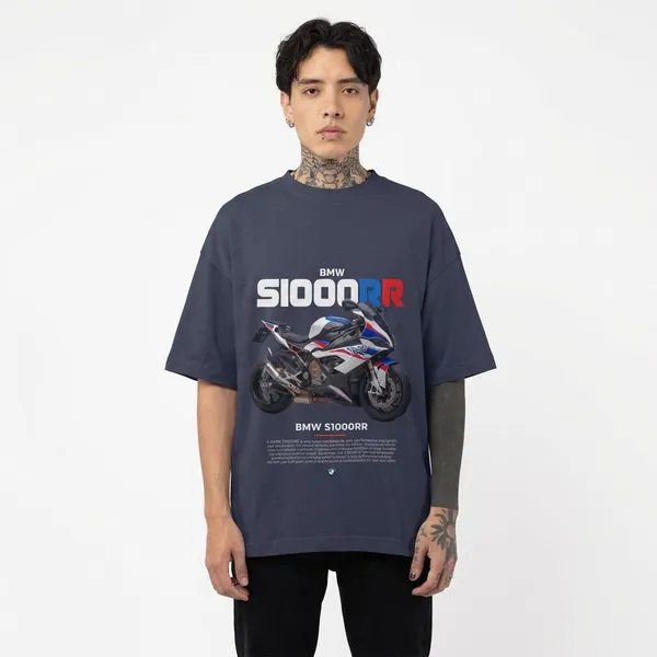 Navy_Blue_Cotton_Bmw_S1000Rr_Oversized_T-Shirt_For_Unisex