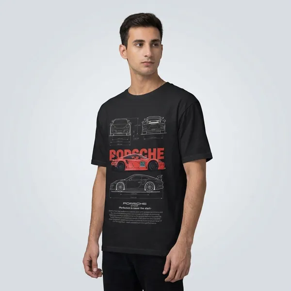 Black_Cotton_Porsche_911_Gt3_Oversized_T-Shirt_For_Unisex