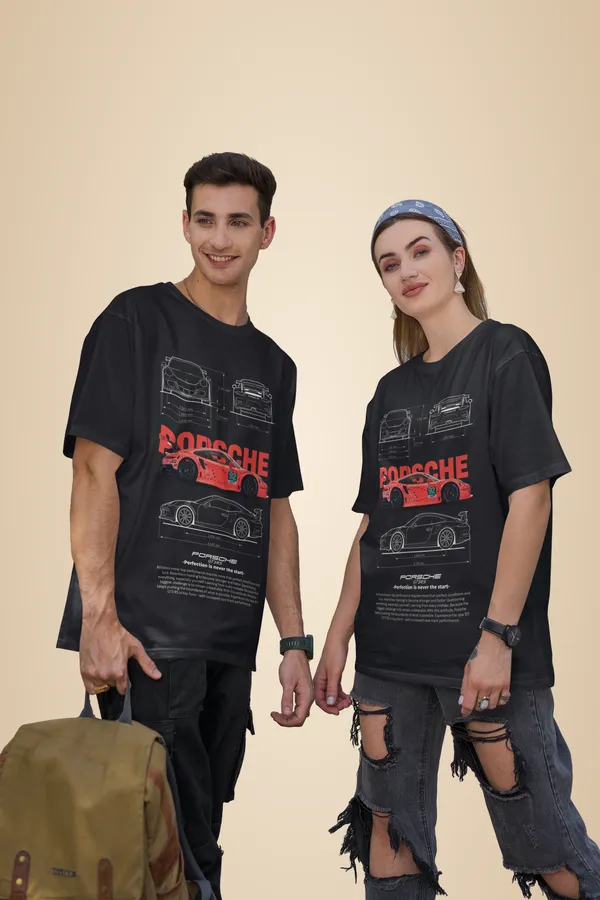 Black_Cotton_Porsche_911_Gt3_Oversized_T-Shirt_For_Unisex