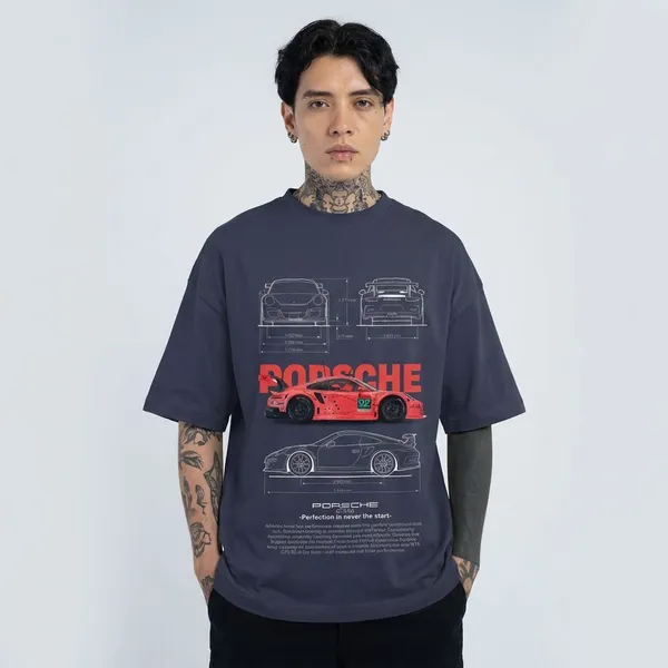 Navy_Blue_Cotton_Porsche_911_Gt3_Oversized_T-Shirt_For_Unisex