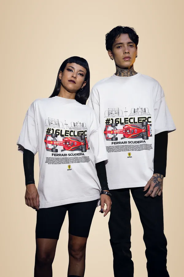 White_Cotton_Ferrari_Oversized_Classic_T-Shirt_For_Unisex