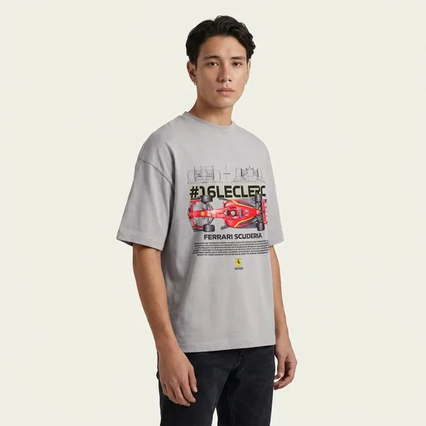 Grey_Melange_Cotton_Ferrari_Oversized_Classic_T-Shirt_For_Unisex