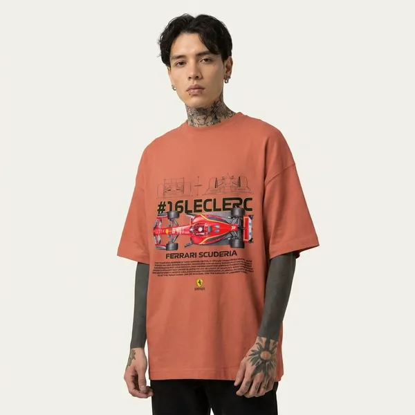 Coral_Cotton_Ferrari_Oversized_Classic_T-Shirt_For_Unisex