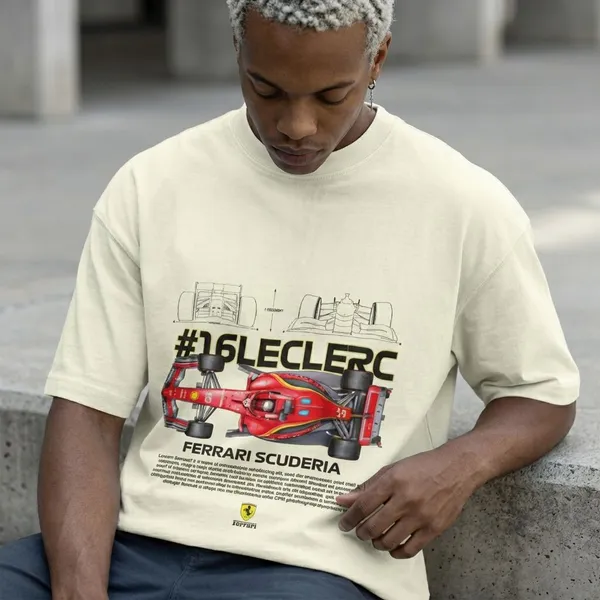 Off_White_Cotton_Ferrari_Oversized_Classic_T-Shirt_For_Unisex