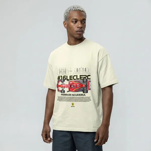 Off_White_Cotton_Ferrari_Oversized_Classic_T-Shirt_For_Unisex