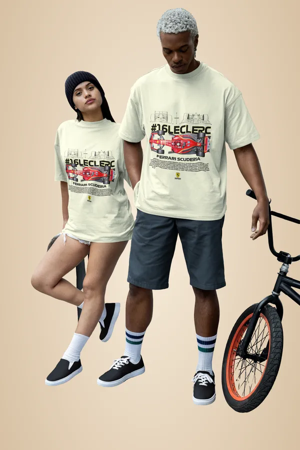Off_White_Cotton_Ferrari_Oversized_Classic_T-Shirt_For_Unisex
