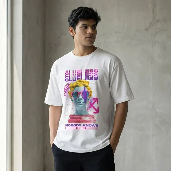 White_Cotton_Clueless_Oversized_T-Shirt_For_Unisex
