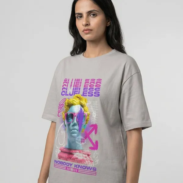 Grey_Melange_Cotton_Clueless_Oversized_T-Shirt_For_Unisex