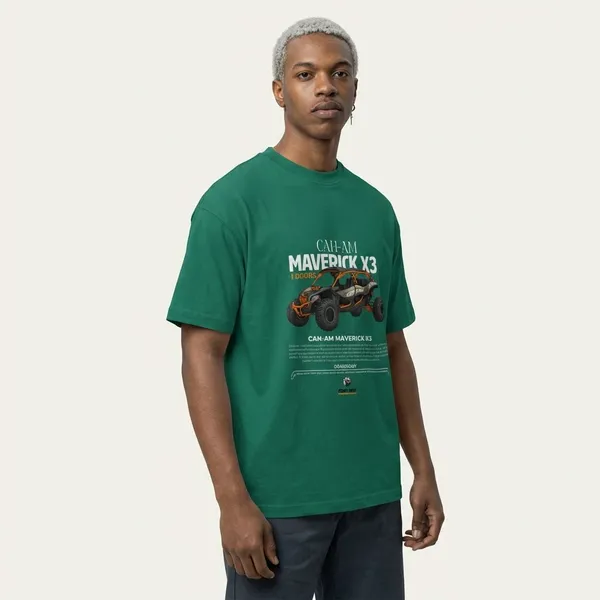 Bottle_Green_Cotton_Maverick_Oversized_T-Shirt_For_Unisex