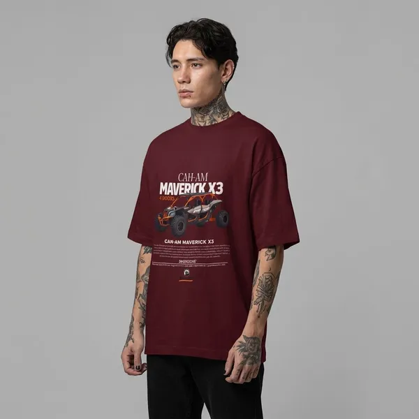 Maroon_Cotton_Maverick_Oversized_T-Shirt_For_Unisex