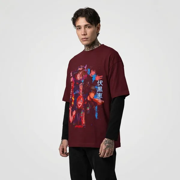 Maroon_Cotton_Oversized_T-Shirt_For_Unisex