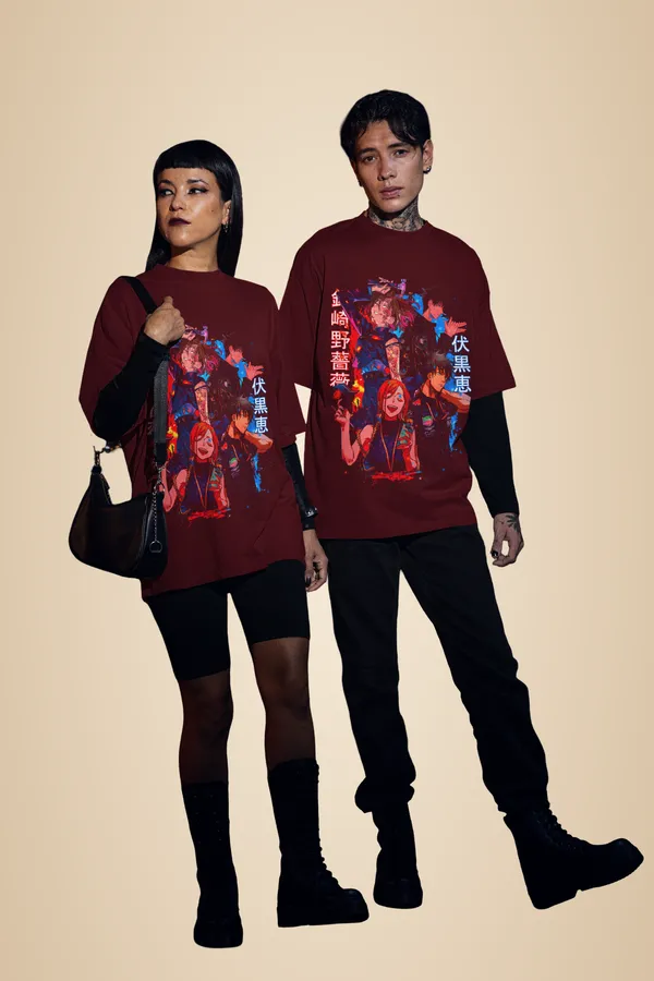 Maroon_Cotton_Oversized_T-Shirt_For_Unisex