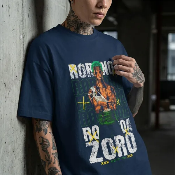Navy_Blue_Cotton_Zoro_Oversized_T-Shirt_For_Unisex