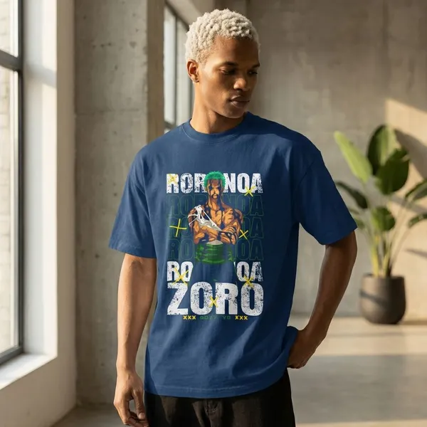Royal_Blue_Cotton_Zoro_Oversized_T-Shirt_For_Unisex