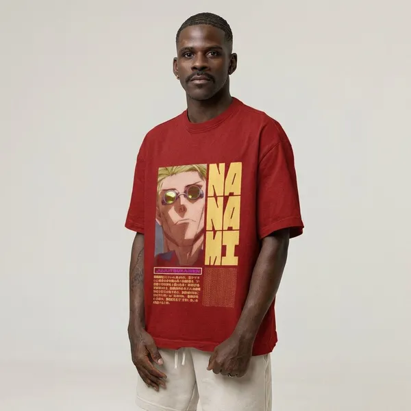 Red_Cotton_Nanami_Oversized_T-Shirt_For_Unisex