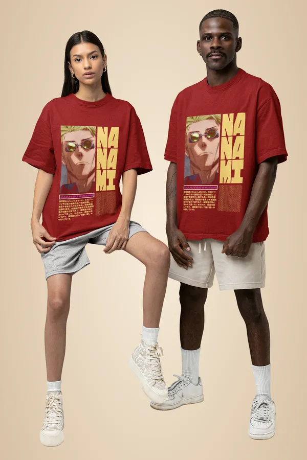 Red_Cotton_Nanami_Oversized_T-Shirt_For_Unisex