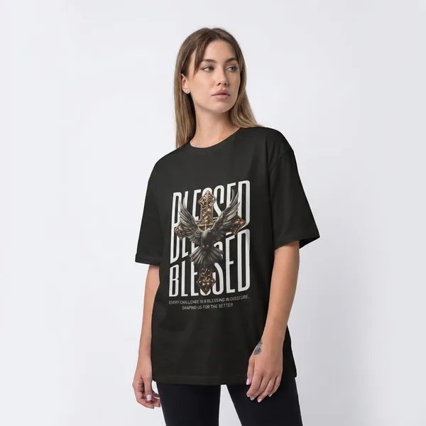 Black_Cotton_Blessed_Oversized_T-Shirt_For_Unisex