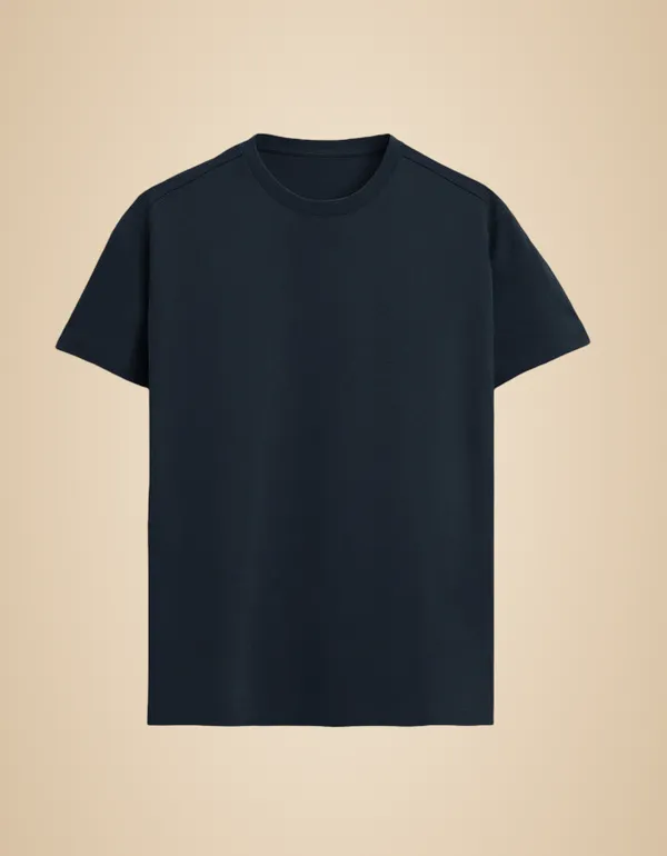 Navy_Blue_Cotton_Grt_Supima_T-Shirt_For_Unisex
