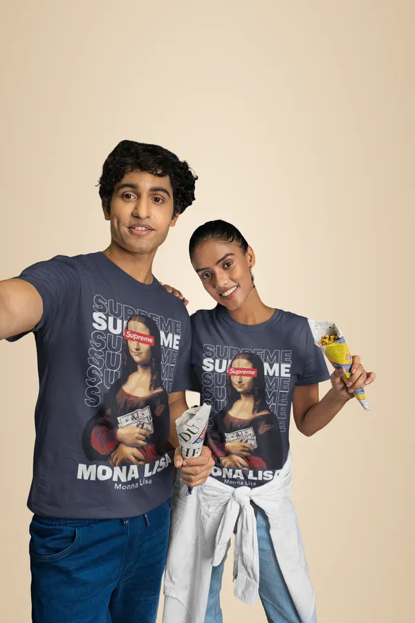 Navy_Blue_Cotton_Monalisa_Stretch_T-Shirt_For_Unisex