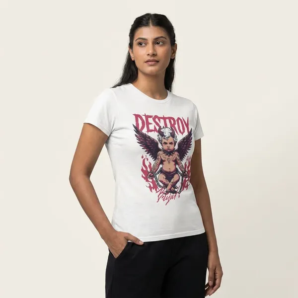 White_Cotton_Destroy_Stretch_T-Shirt_For_Unisex
