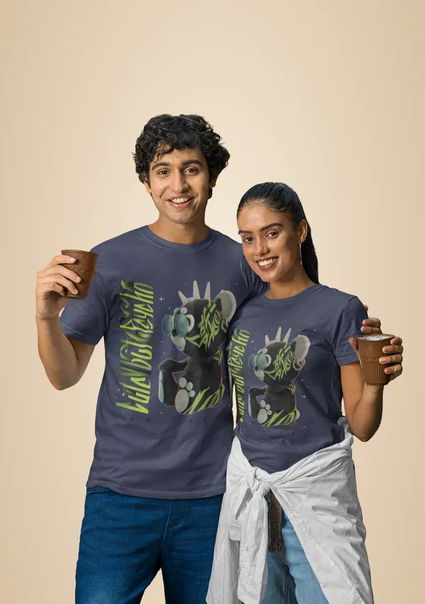 Navy_Blue_Cotton_Tedd_Stretch_T-Shirt_For_Unisex