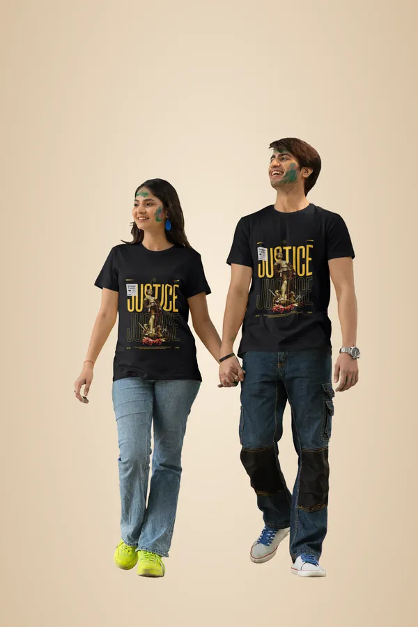Black_Cotton_Justice_Stretch_T-Shirt_For_Unisex