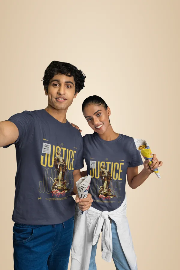 Navy_Blue_Cotton_Justice_Stretch_T-Shirt_For_Unisex