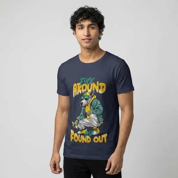 Navy_Blue_Cotton_Stretch_T-Shirt_For_Unisex