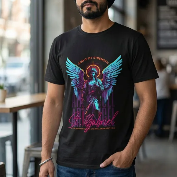 Black_Cotton_Angel_Stretch_T-Shirt_For_Unisex
